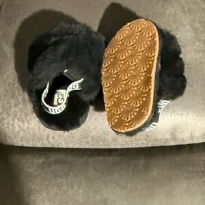 Baby UGG Black Slippers